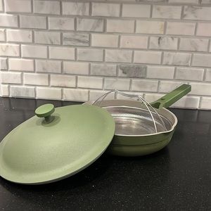 Sage Green Our Place Pan with Steamer Basket